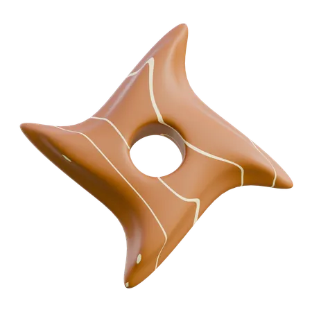 Star Shaped Chocolate Snack  3D Icon