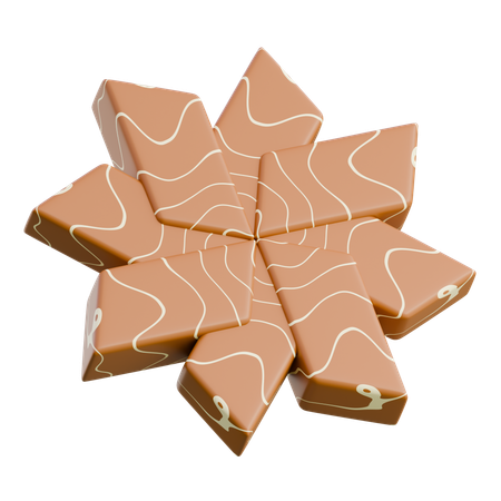 Star Shaped Cookie With Icing  3D Icon