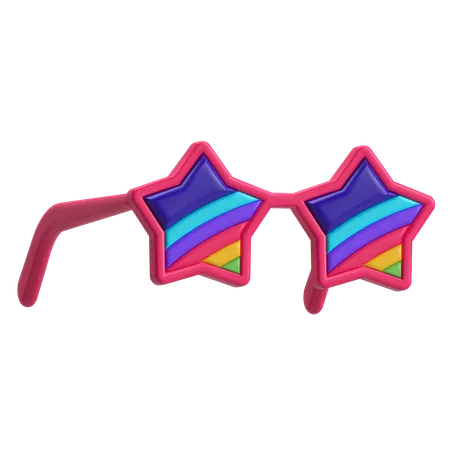 Star Shaped Glasses  3D Icon