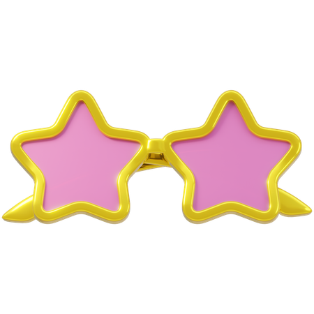 별 모양 선글라스  3D Icon