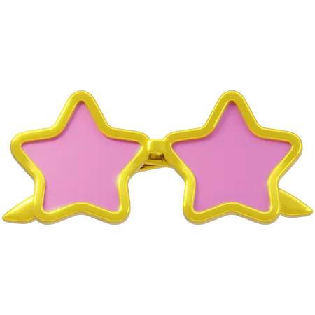 별 모양 선글라스  3D Icon