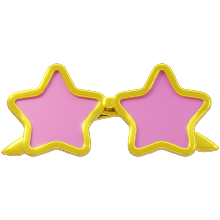 Star Shaped Sunglasses  3D Icon