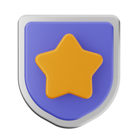 Proteção escudo estrela  3D Icon