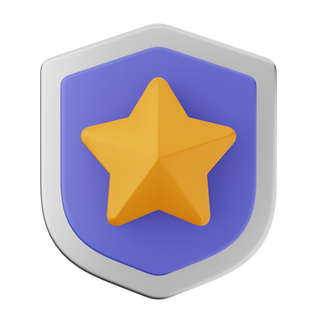 Proteção escudo estrela  3D Icon