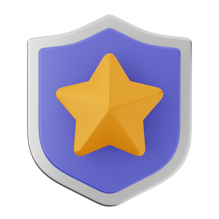 Proteção escudo estrela  3D Icon