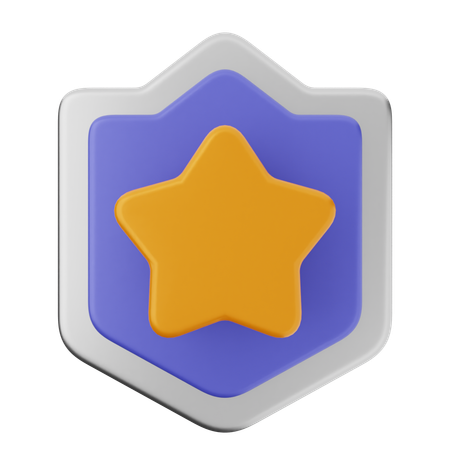 Proteção escudo estrela  3D Icon