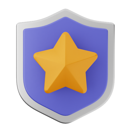 Star Shield Protection  3D Icon