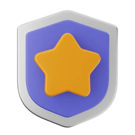 Star Shield Protection  3D Icon