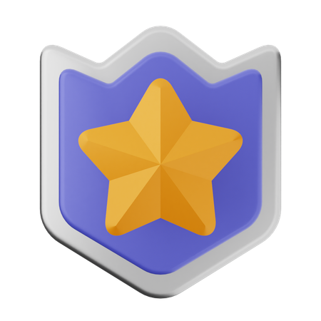 Star Shield Protection  3D Icon