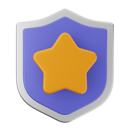 Star Shield Protection  3D Icon