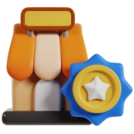 Star Shopping Store  3D Icon