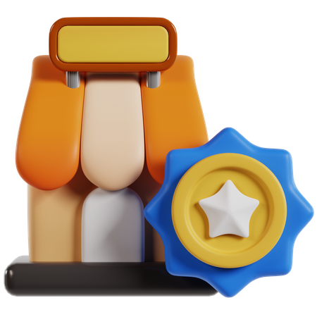 Star Shopping Store  3D Icon