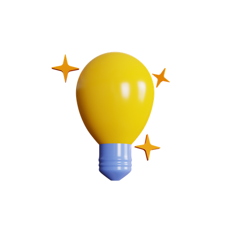 Star sparkle bulb  3D Icon