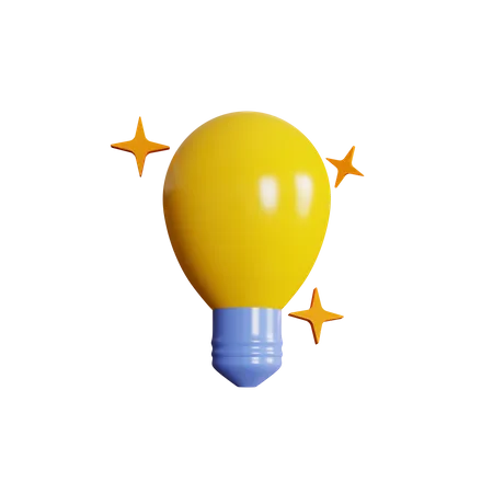 Star sparkle bulb 3D Icon