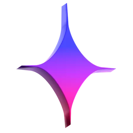 Star Sparkle Wink  3D Icon