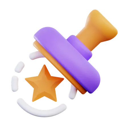 Star Stamp  3D Icon