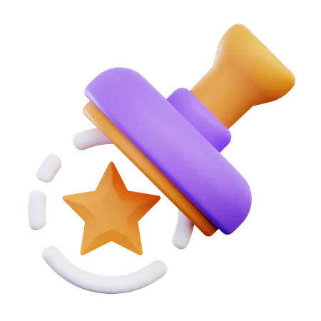 Star Stamp  3D Icon