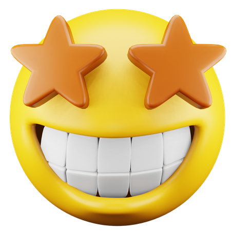 Star Struck Emoji 3D Icon