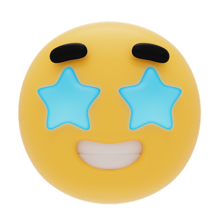 Star Struck Emoji  3D Icon