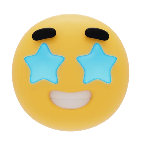 Star Struck Emoji  3D Icon