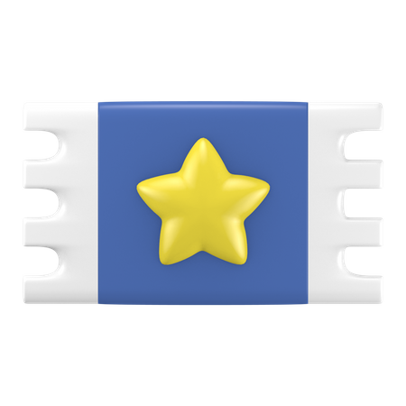 Star Ticket  3D Icon