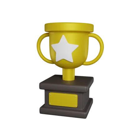 Star Trophey 3 D Icon 3D Icon