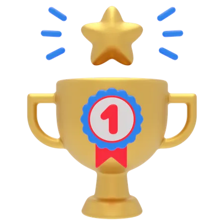 Star Trophy  3D Icon