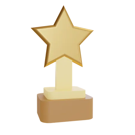 Star Trophy  3D Illustration