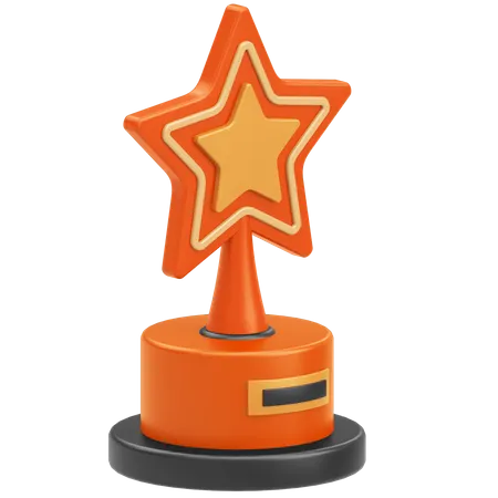 Star Trophy  3D Illustration