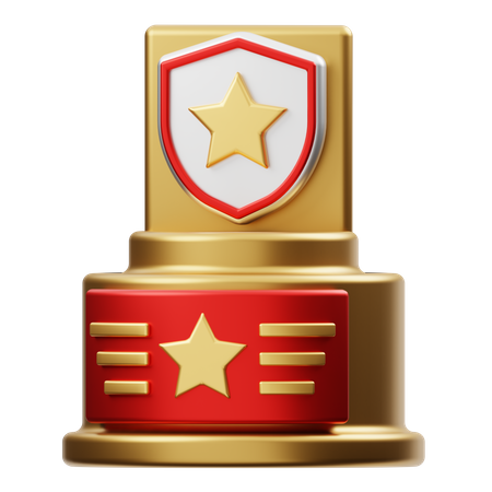 Star Trophy  3D Illustration