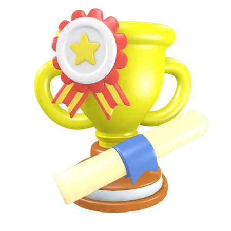 Star Trophy  3D Illustration