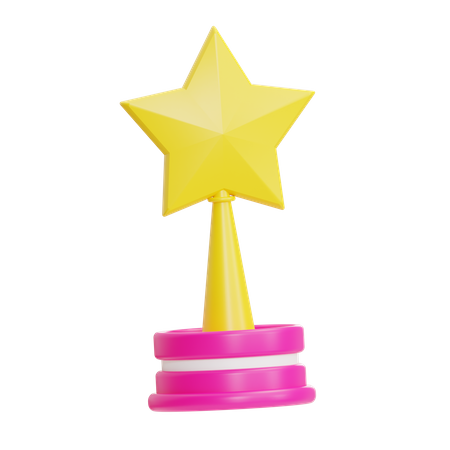 Star Trophy 3D Icon