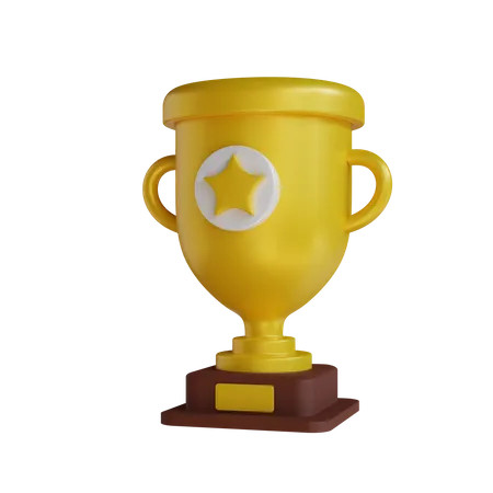 Trophy Modern 3 D Icon Rendered 3D Icon