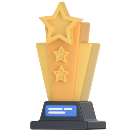 Star trophy  3D Icon