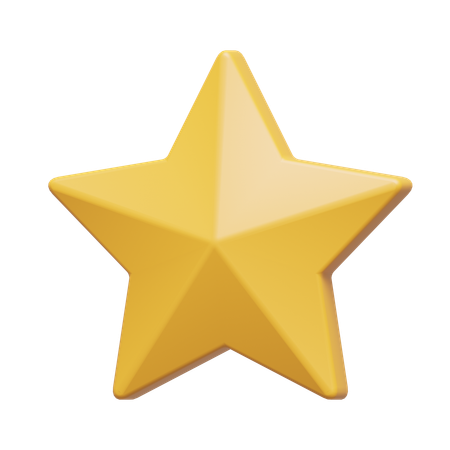 Star yellow  3D Icon