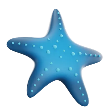 3 D Starfish Illustration Ocean Realistic Fish Isolated On Transparent Background Minimal Tropic Beach Object 3D Icon