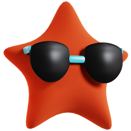 Starfish With Sunglasses  3D Icon