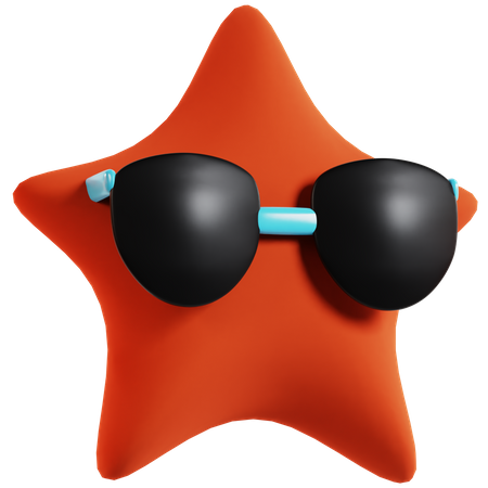 Starfish With Sunglasses  3D Icon