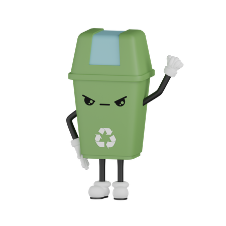 Starker Mülleimer  3D Icon