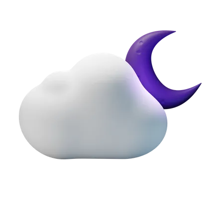 Starker Regen windige Nacht  3D Icon