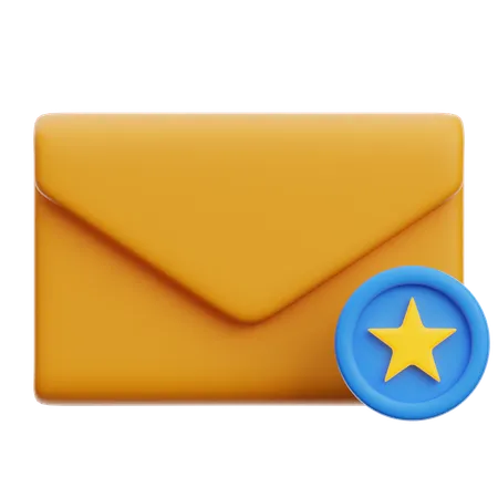 Starred Email  3D Icon