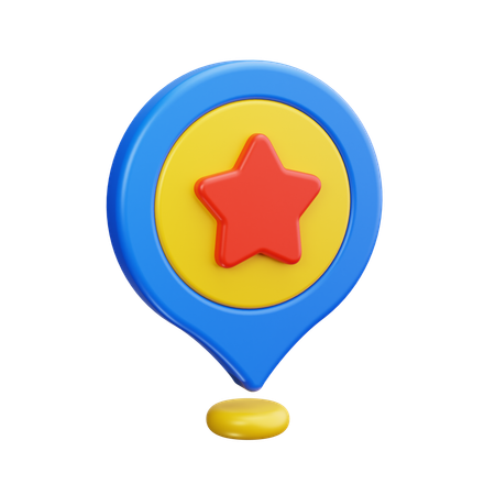 Starred Location  3D Icon