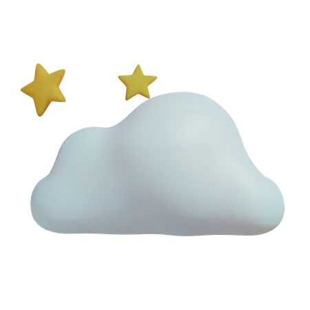 Starry Cloud  3D Illustration