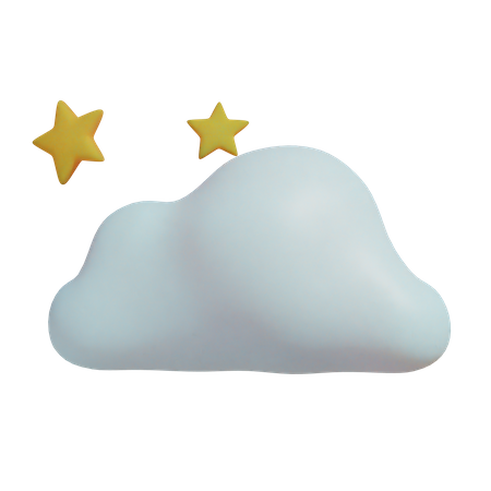 Starry Cloud  3D Illustration