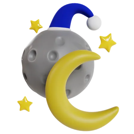 Starry Night with Moon  3D Icon