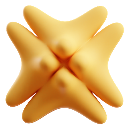 Stars Abstract Shape  3D Icon