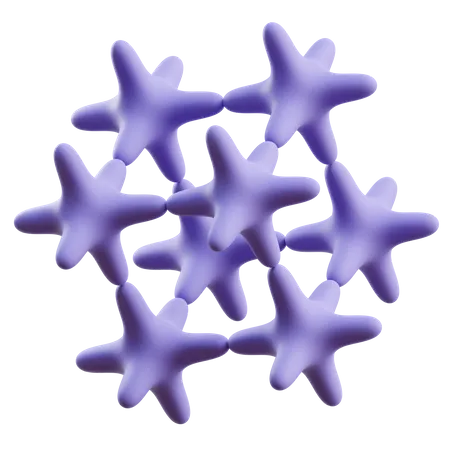 Stars Abstract Shape  3D Icon