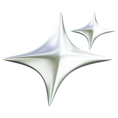 Stars Abstract Shape  3D Icon