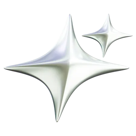 Stars Abstract Shape  3D Icon