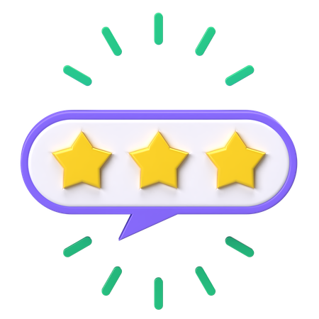 Stars Rating  3D Icon